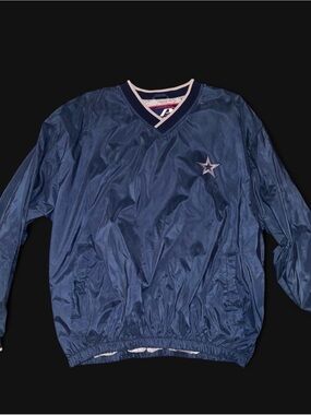 Pro Player Navy Pullover Performance Jacket with Star Logo